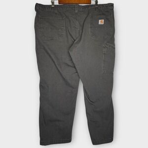 Carhartt Rugged Flex Relaxed Fit Canvas Work Pants Gray Utility‎ Men's 44x27 28